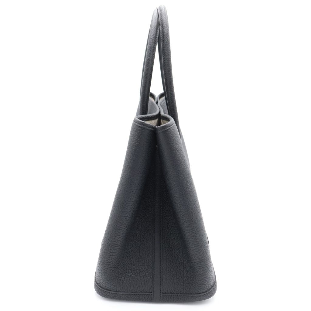Hermes Garden Party PM Negonda Leather Black Silver — view 3