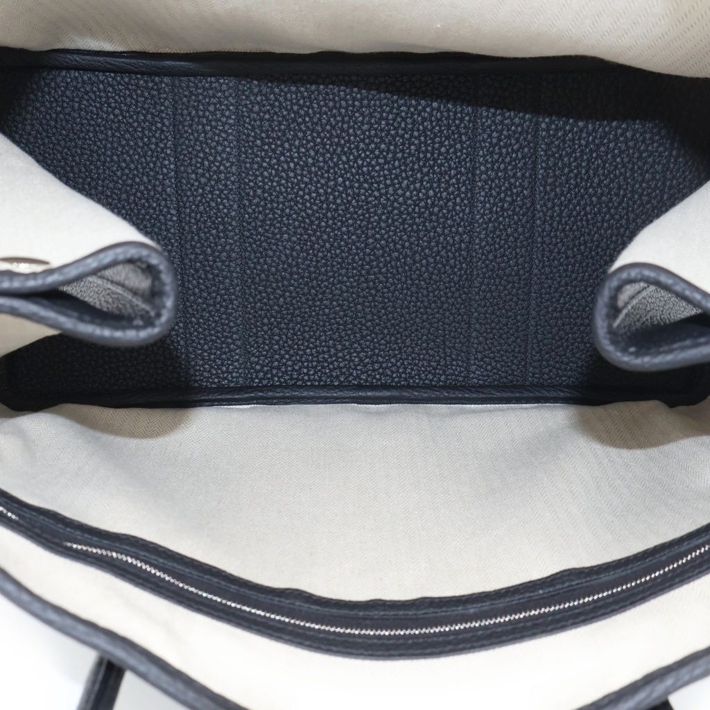 Hermes Garden Party PM Negonda Leather Black Silver — view 5
