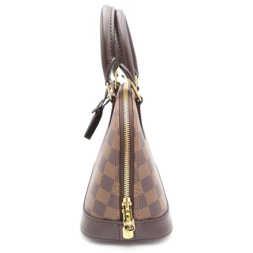Louis Vuitton Damier Alma BB Handbag Brown Leather — view 3