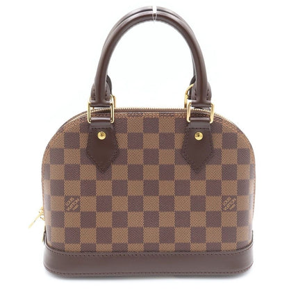 Louis Vuitton Damier Alma BB Handbag Brown Leather — view 2