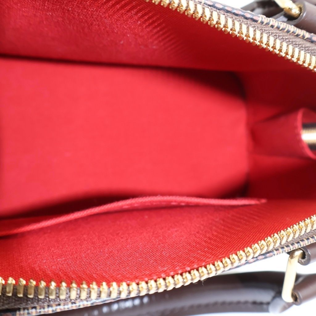 Louis Vuitton Damier Alma BB Handbag Brown Leather — view 5