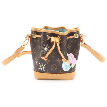 Louis Vuitton Monogram Vivienne Holiday Nanonoe Mini Shoulder Bag Brown Leather