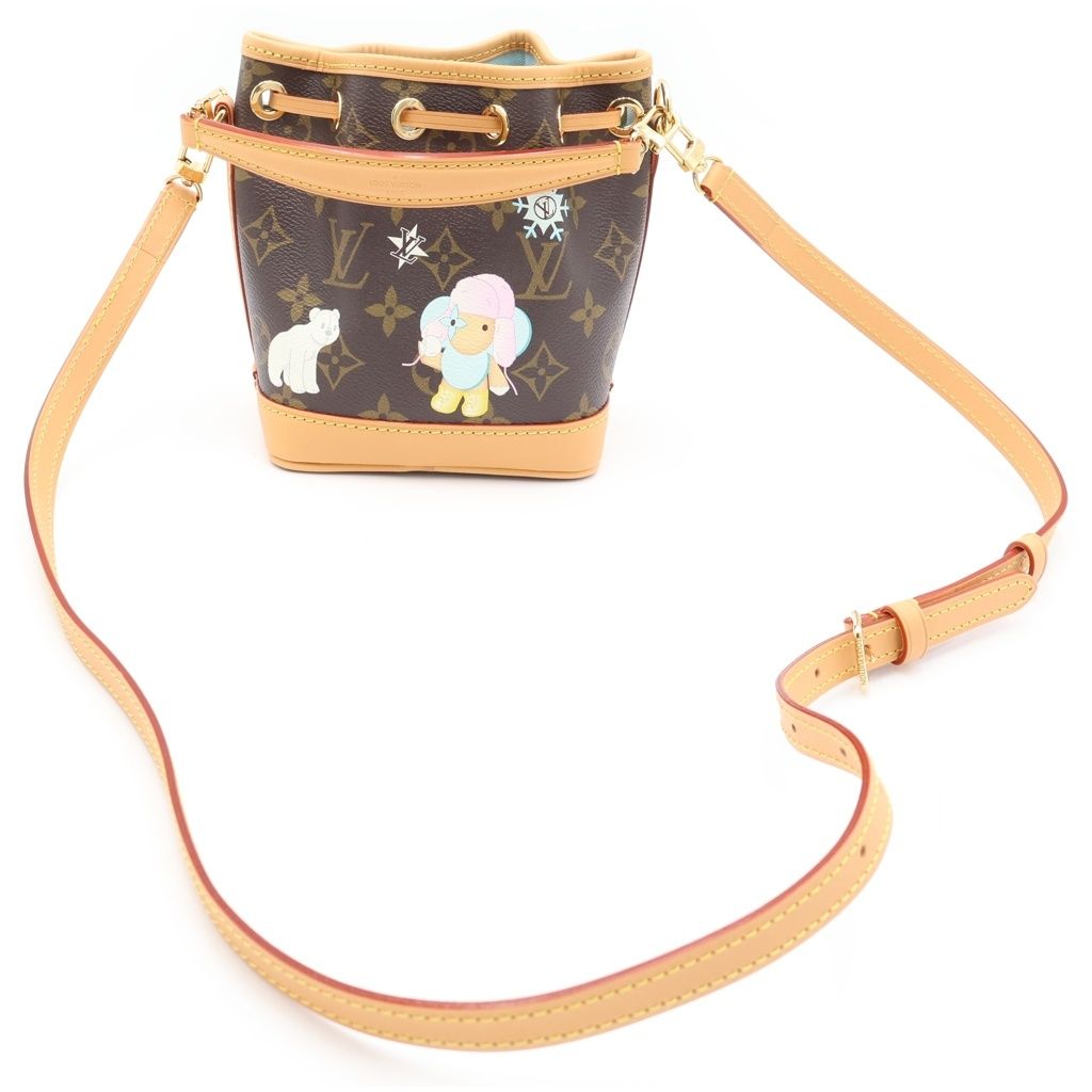 Louis Vuitton Monogram Vivienne Holiday Nanonoe Mini Shoulder Bag Brown Leather — view 2