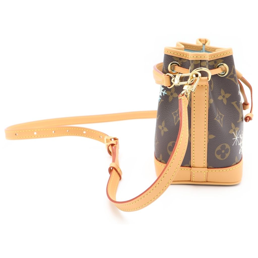 Louis Vuitton Monogram Vivienne Holiday Nanonoe Mini Shoulder Bag Brown Leather — view 3
