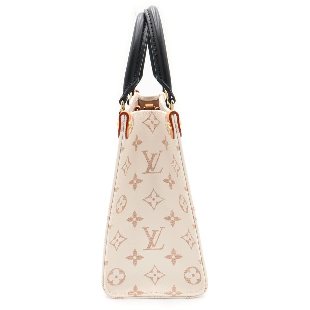 Louis Vuitton Monogram Dune On The Go PM 2-Way Shoulder Bag Ivory Black Leather — view 3