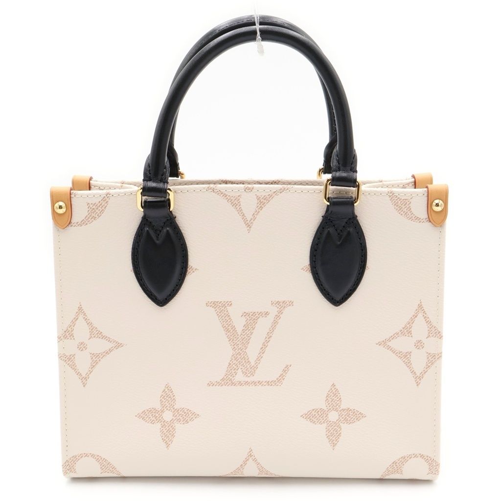 Louis Vuitton Monogram Dune On The Go PM 2-Way Shoulder Bag Ivory Black Leather — view 2