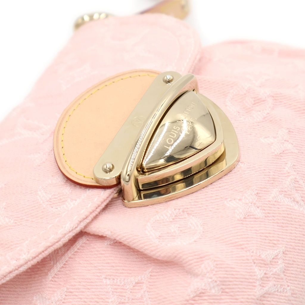 Louis Vuitton Monogram Denim Sunset 2-Way Mini Shoulder Bag Washed Pink Brown — view 5