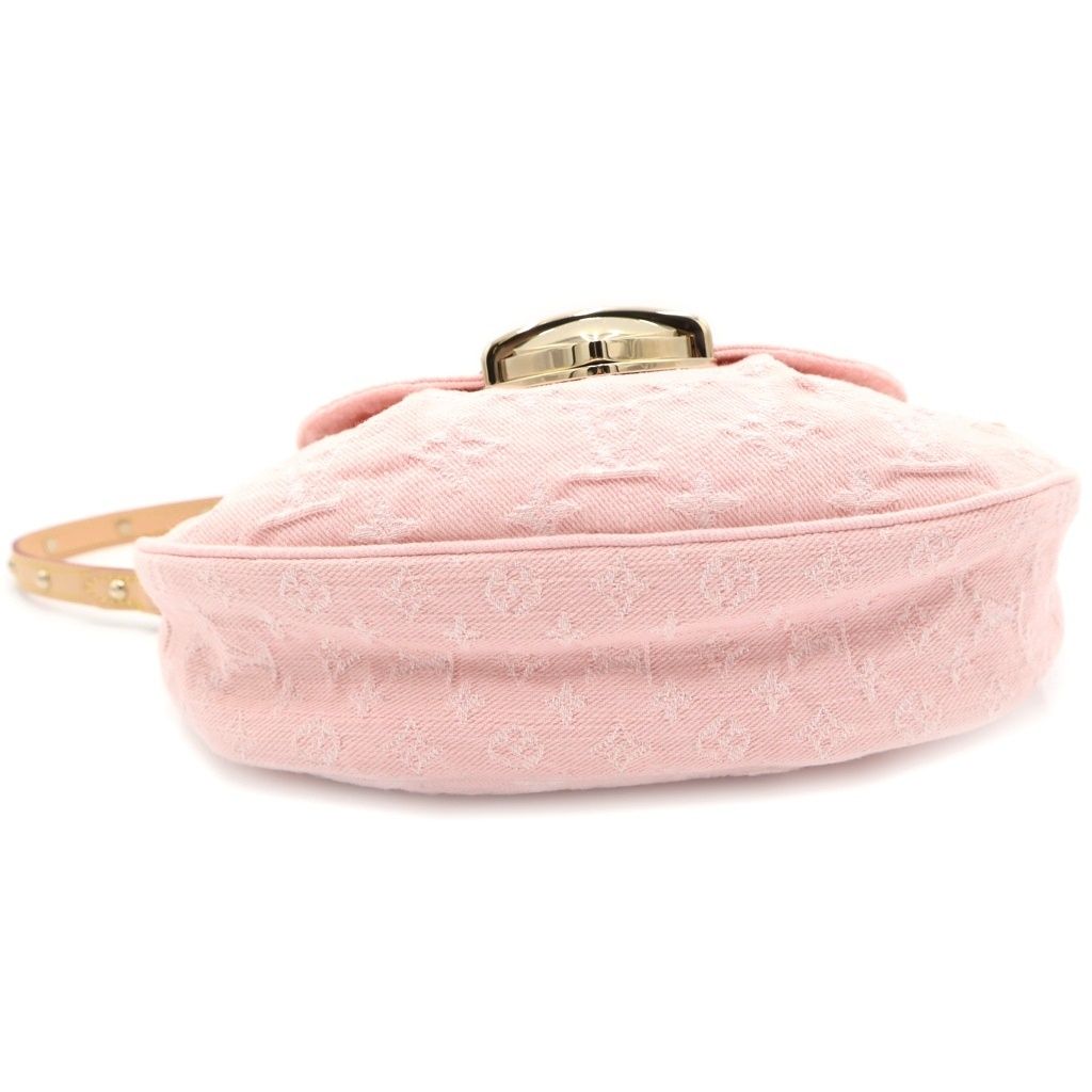 Louis Vuitton Monogram Denim Sunset 2-Way Mini Shoulder Bag Washed Pink Brown — view 4
