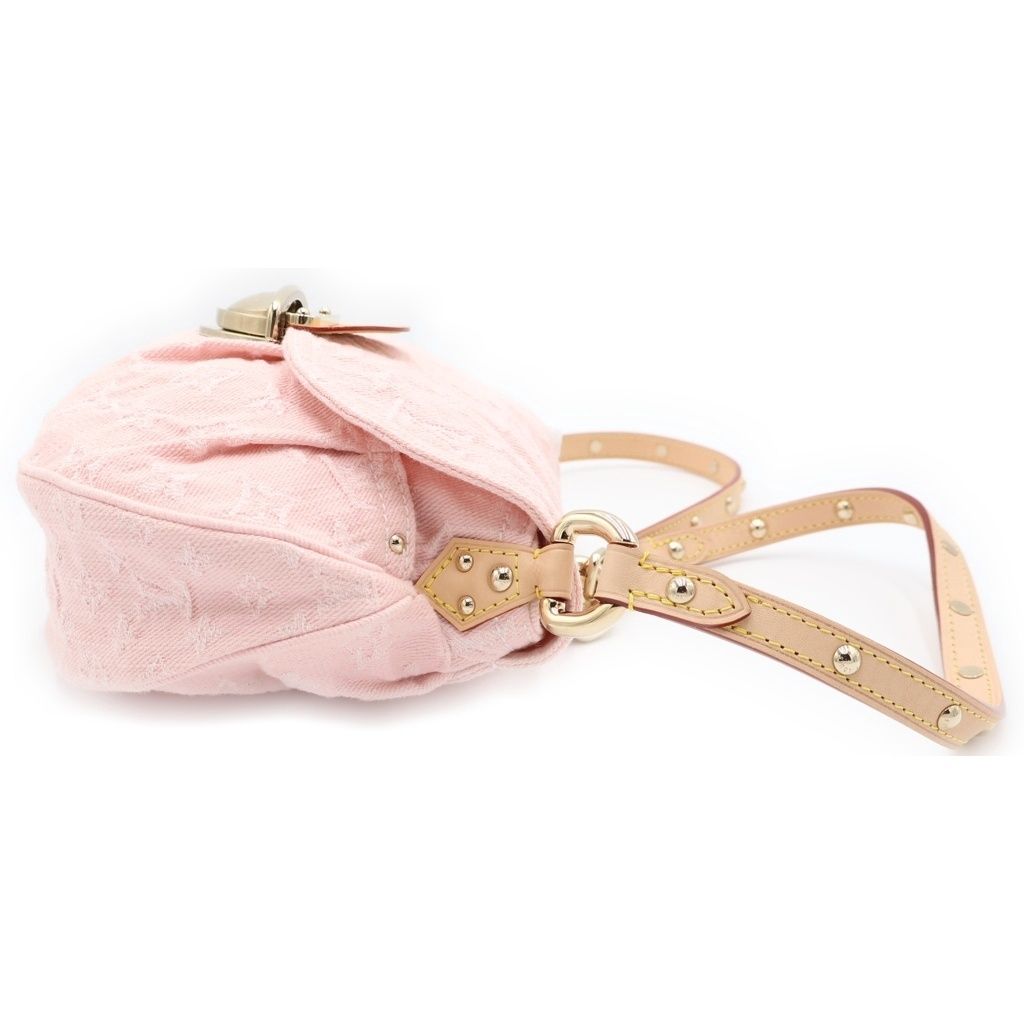 Louis Vuitton Monogram Denim Sunset 2-Way Mini Shoulder Bag Washed Pink Brown — view 3