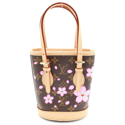 Louis Vuitton TM Monogram Cherry Blossom Nano Bucket 2-Way Shoulder Bag Brown — view 2