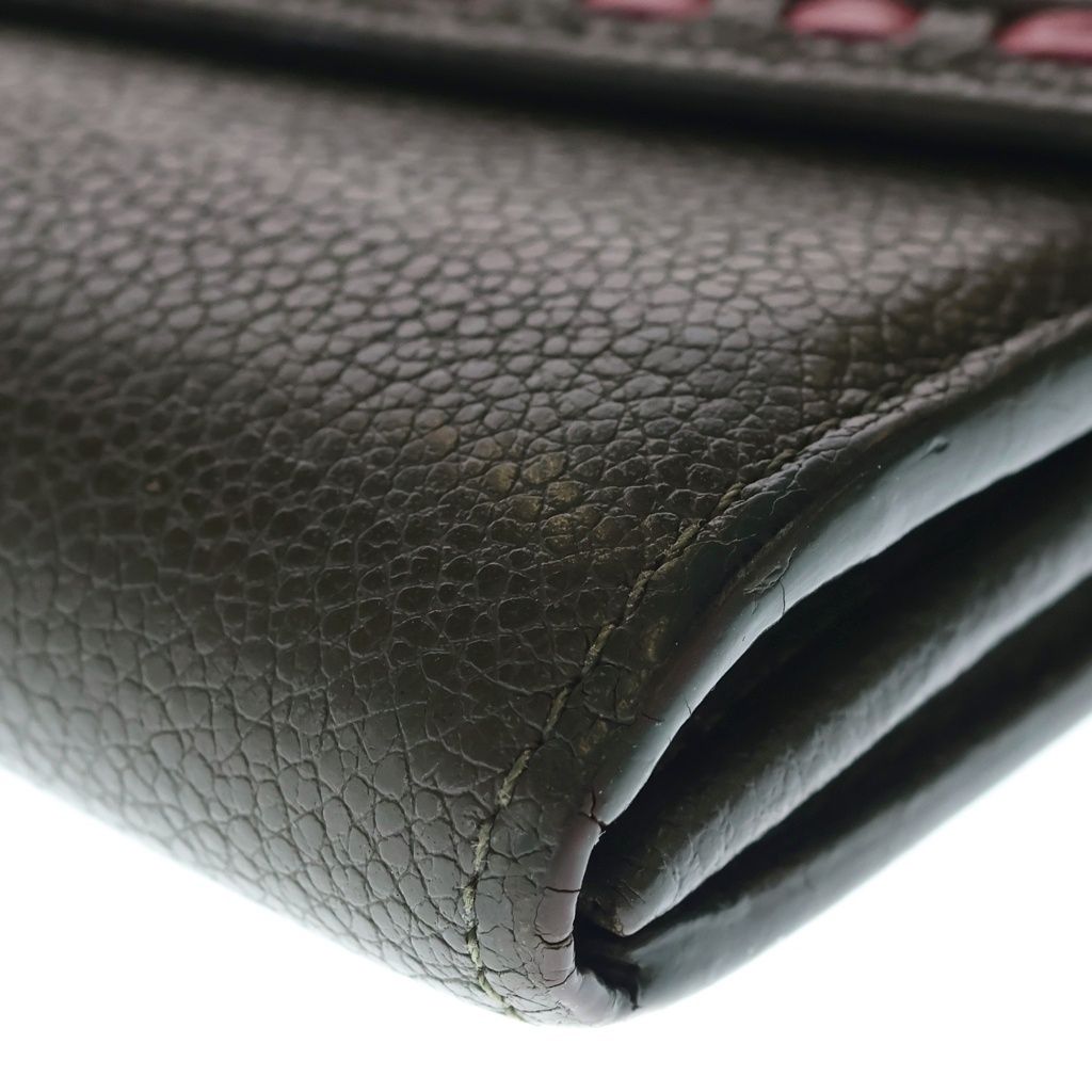Louis Vuitton Empreinte Portefeuille Sarah Wallet Card Case Khaki Pink Leather — view 5