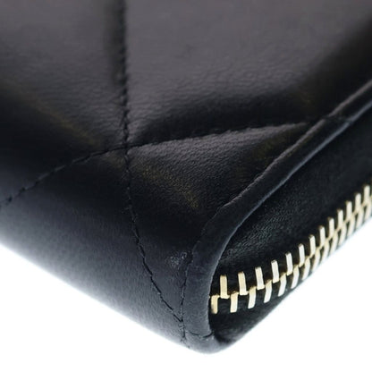 Chanel CC Logo Lambskin Zip Around Wallet Black — view 5