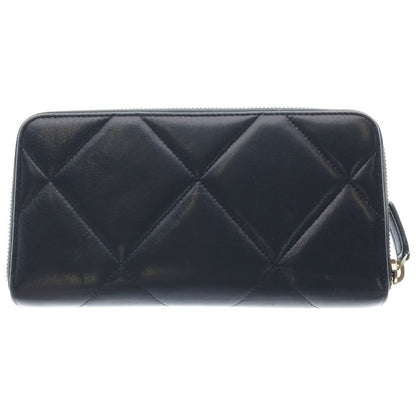 Chanel CC Logo Lambskin Zip Around Wallet Black — view 2