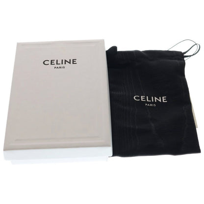Celine Triomphe Pattern Leather Card Case Business Holder Black Brown — view 6