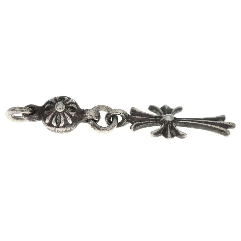 Chrome Hearts Vintage Tny CH Crs 1 Ball Tiny CH Cross Charm Pendant Top Silver — view 3