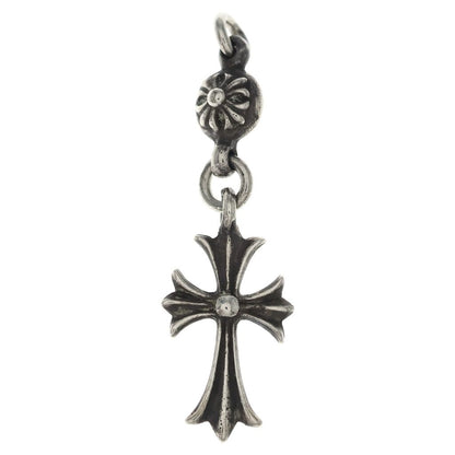 Chrome Hearts Vintage Tny CH Crs 1 Ball Tiny CH Cross Charm Pendant Top Silver