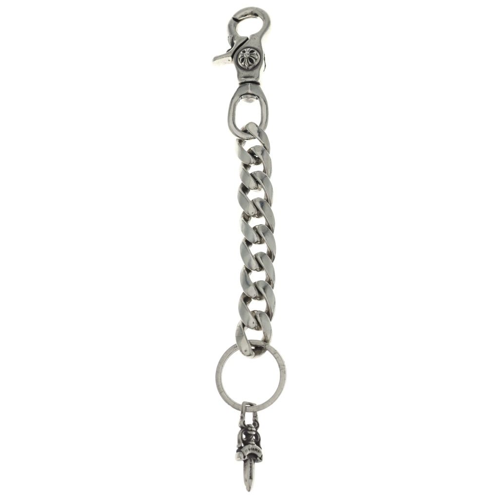 Chrome Hearts Clp Chn Classic-l Long Classic Link Key Chain Silver Key Holder