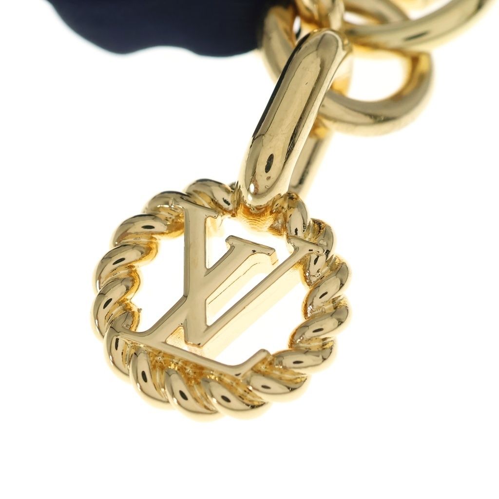 Louis Vuitton Bag Charm Nautical Blue Key Holder Navy Silk Gold — view 6