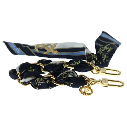 Louis Vuitton Bag Charm Nautical Blue Key Holder Navy Silk Gold — view 4