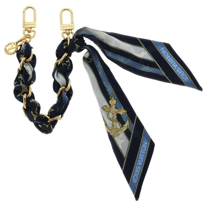 Louis Vuitton Bag Charm Nautical Blue Key Holder Navy Silk Gold — view 2