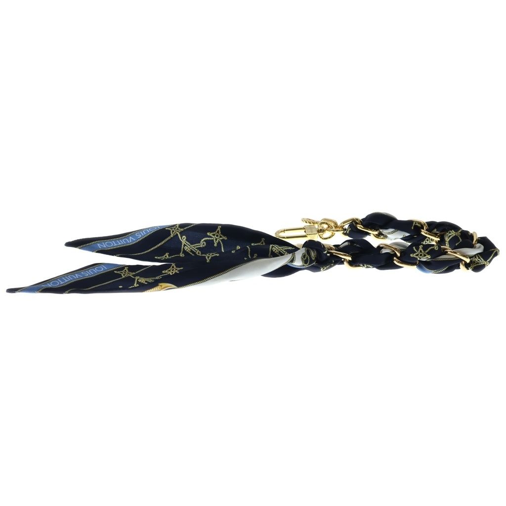Louis Vuitton Bag Charm Nautical Blue Key Holder Navy Silk Gold — view 3