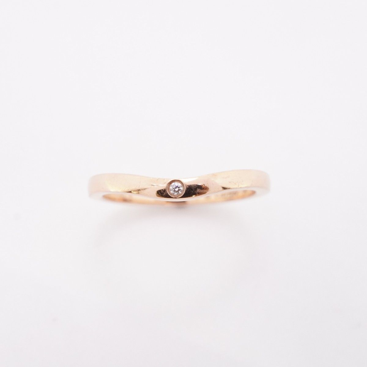 Cartier Ring Ballerina 18k Pink Gold Diamond 60 Flat — view 2