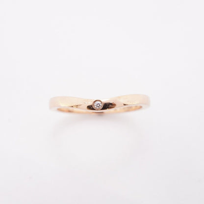 Cartier Ring Ballerina 18k Pink Gold Diamond 60 Flat — view 2