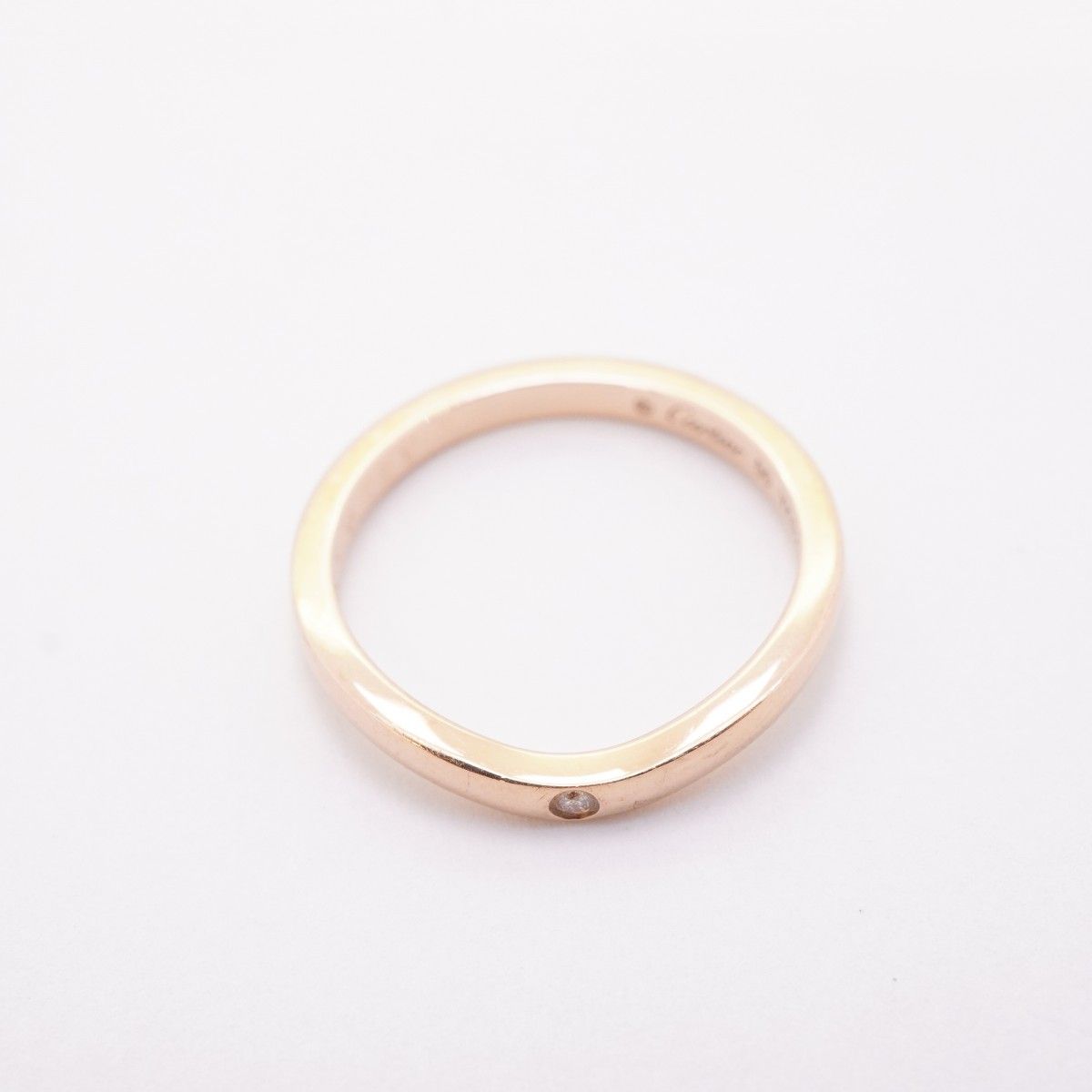 Cartier Ring Ballerina 18k Pink Gold Diamond 60 Flat — view 3