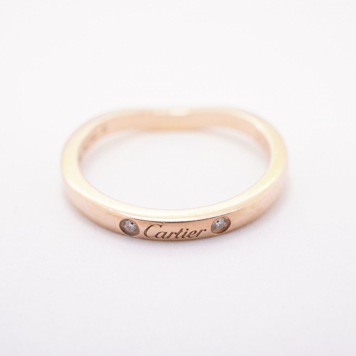 Cartier Ring Ballerina 18k Pink Gold Diamond 60 Flat — view 7