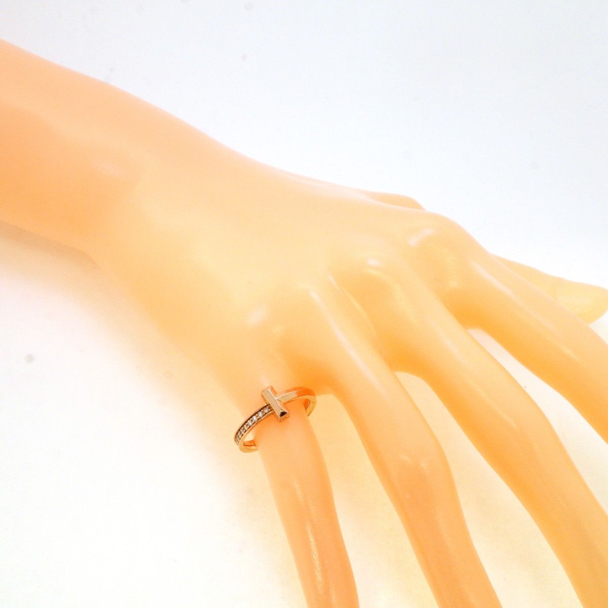 Tiffany & Co Ring T One 18k Pink Gold Diamond — view 6