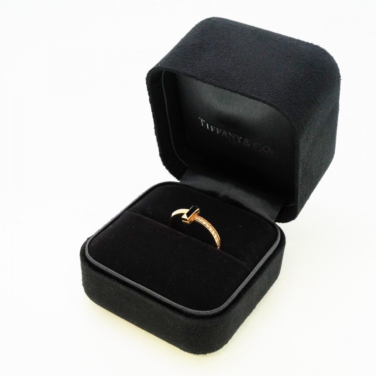 Tiffany & Co Ring T One 18k Pink Gold Diamond — view 7