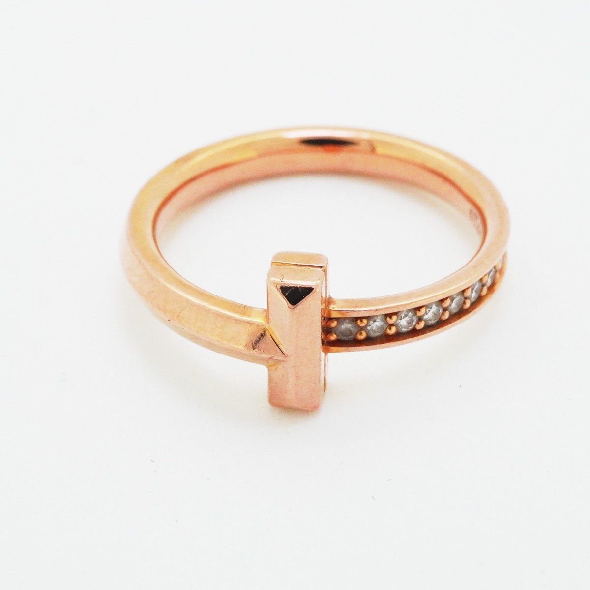 Tiffany & Co Ring T One 18k Pink Gold Diamond — view 3