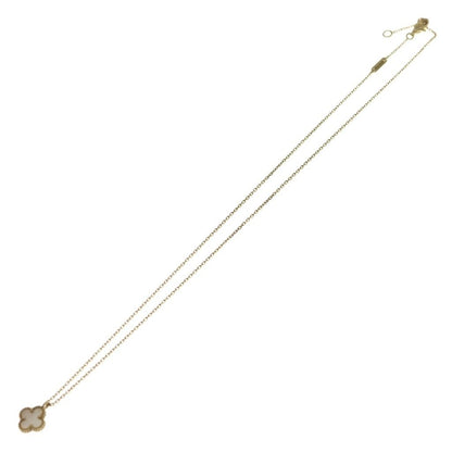 Van Cleef & Arpels Sweet Alhambra Mother of Pearl Necklace Pendant Chain Gold — view 2