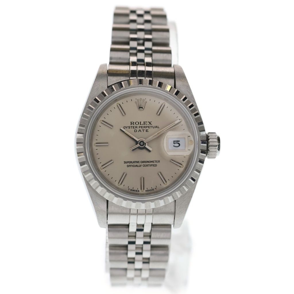 Rolex Oyster Perpetual Date Silver Dial Ssat Stainless Steel Automatic Winding