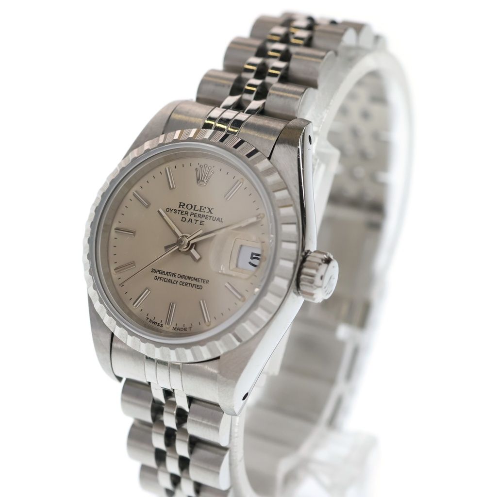 Rolex Oyster Perpetual Date Silver Dial Ssat Stainless Steel Automatic Winding — view 4