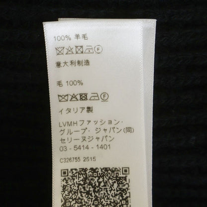 Celine Logo Oversize Ribbed Knit Black Wool Sweater — view 8