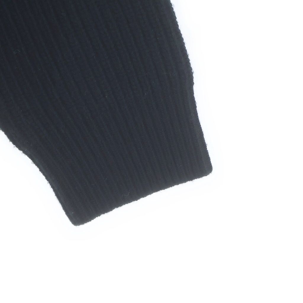 Celine Logo Oversize Ribbed Knit Black Wool Sweater — view 5