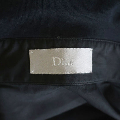 Dior Homme High Neck Zip Up Long Sleeve Shirt Black — view 7