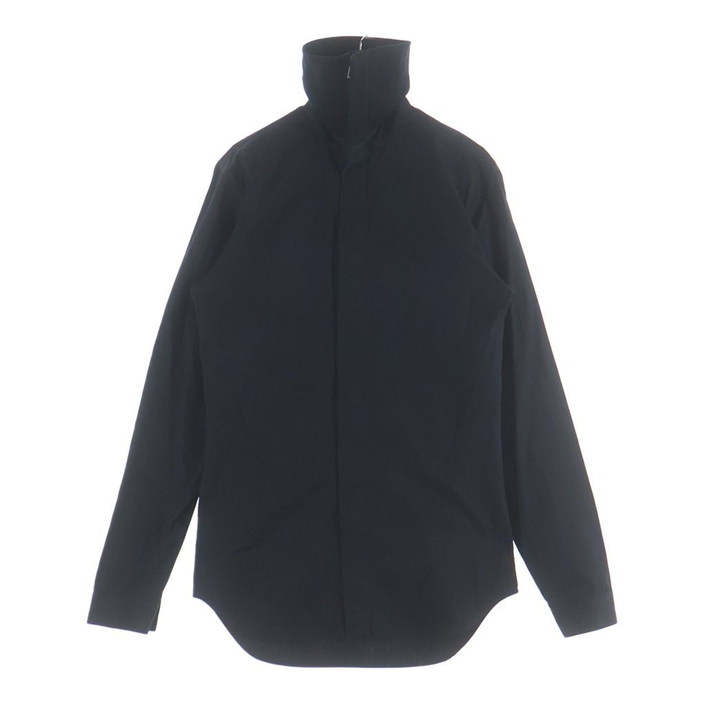 Dior Homme High Neck Zip Up Long Sleeve Shirt Black
