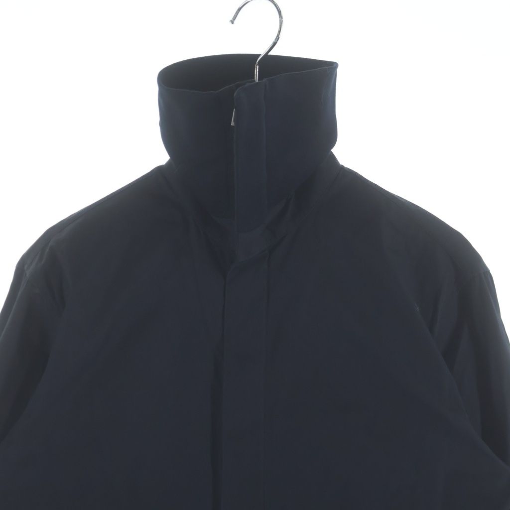 Dior Homme High Neck Zip Up Long Sleeve Shirt Black — view 3