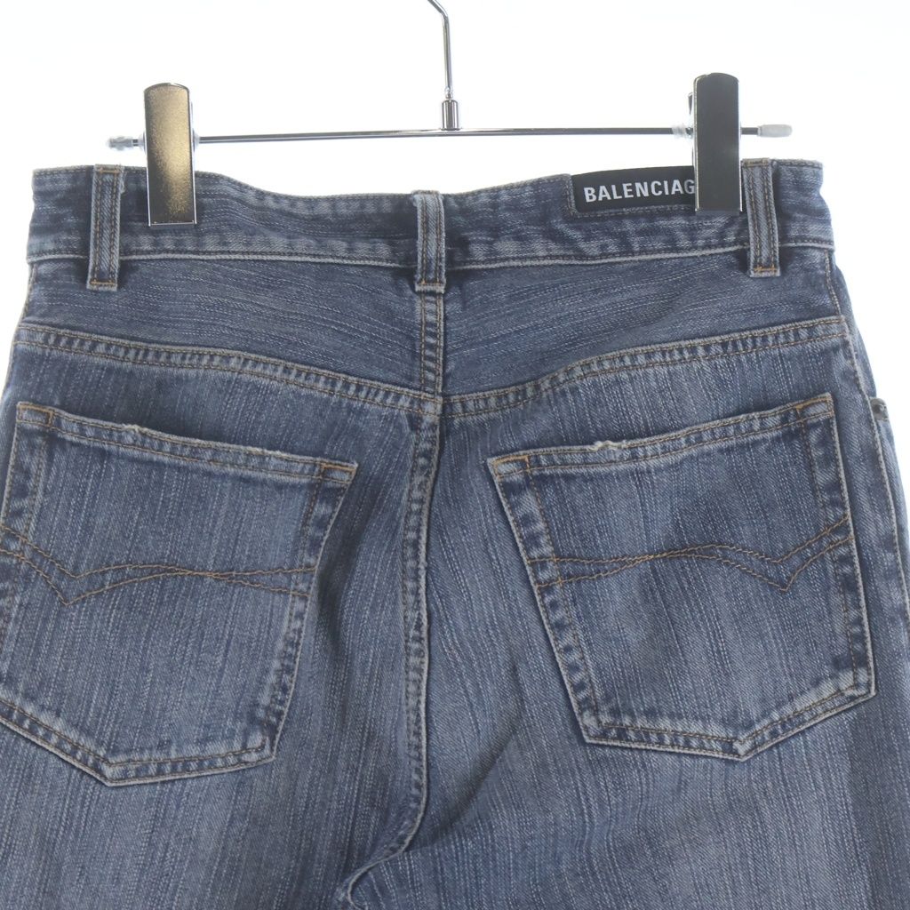 Balenciaga Boots Cut Denim Pants Indigo Blue #xs — view 4