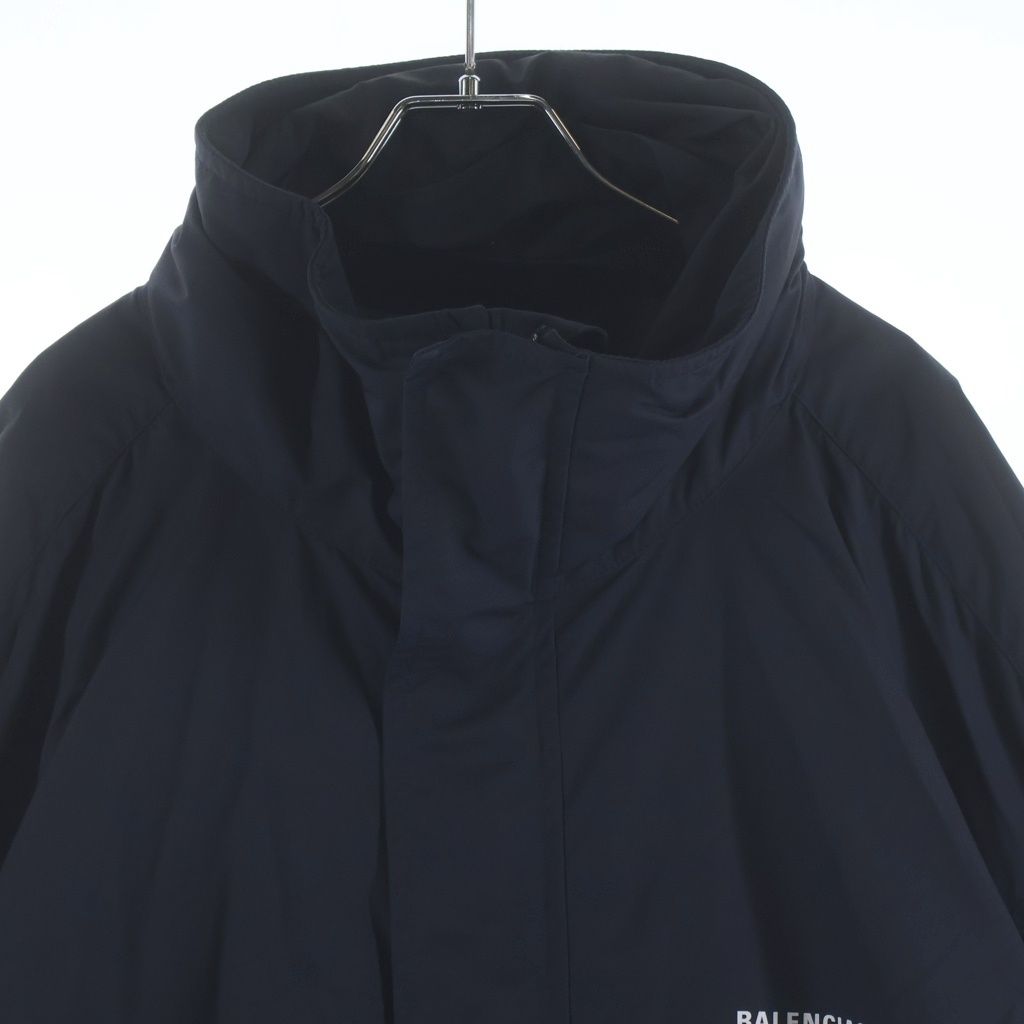 Balenciaga Oversized Nylon Jacket Black — view 3