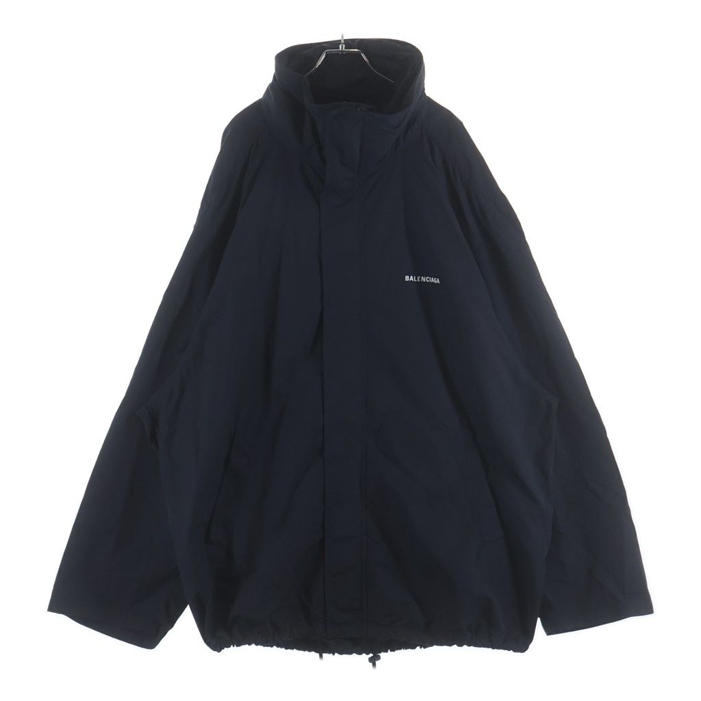 Balenciaga Oversized Nylon Jacket Black