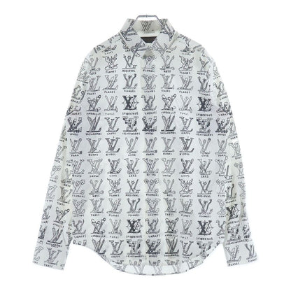 Louis Vuitton LV Logo Plays Graphic Cotton Regular Color Long Sleeve Shirt