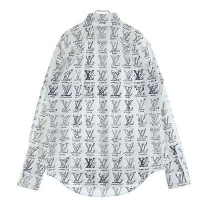 Louis Vuitton LV Logo Plays Graphic Cotton Regular Color Long Sleeve Shirt — view 2