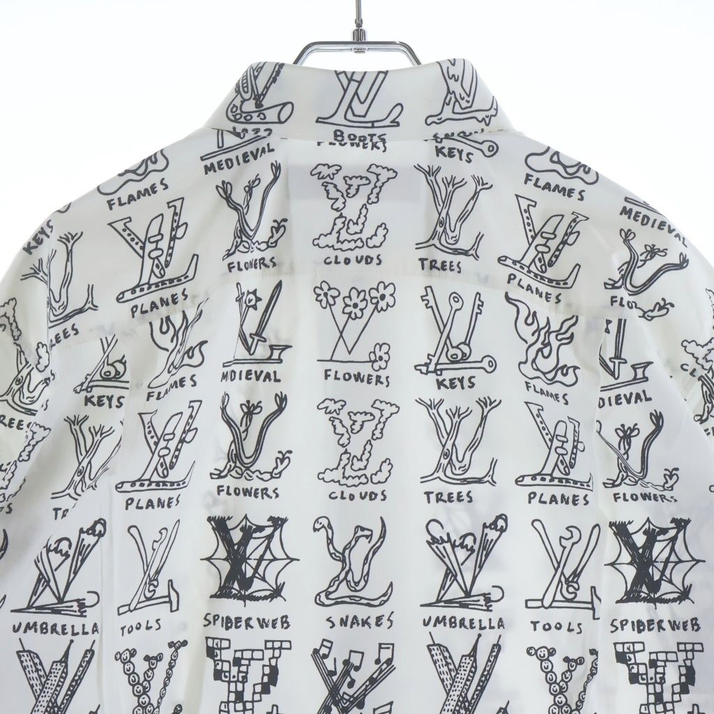 Louis Vuitton LV Logo Plays Graphic Cotton Regular Color Long Sleeve Shirt — view 4