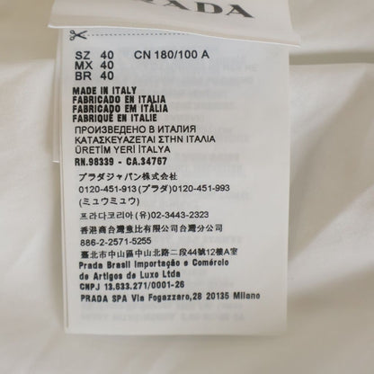 Prada Bianco Popeline Simbol Cotton Shirt Poplin Symbol Tattoo Print — view 8