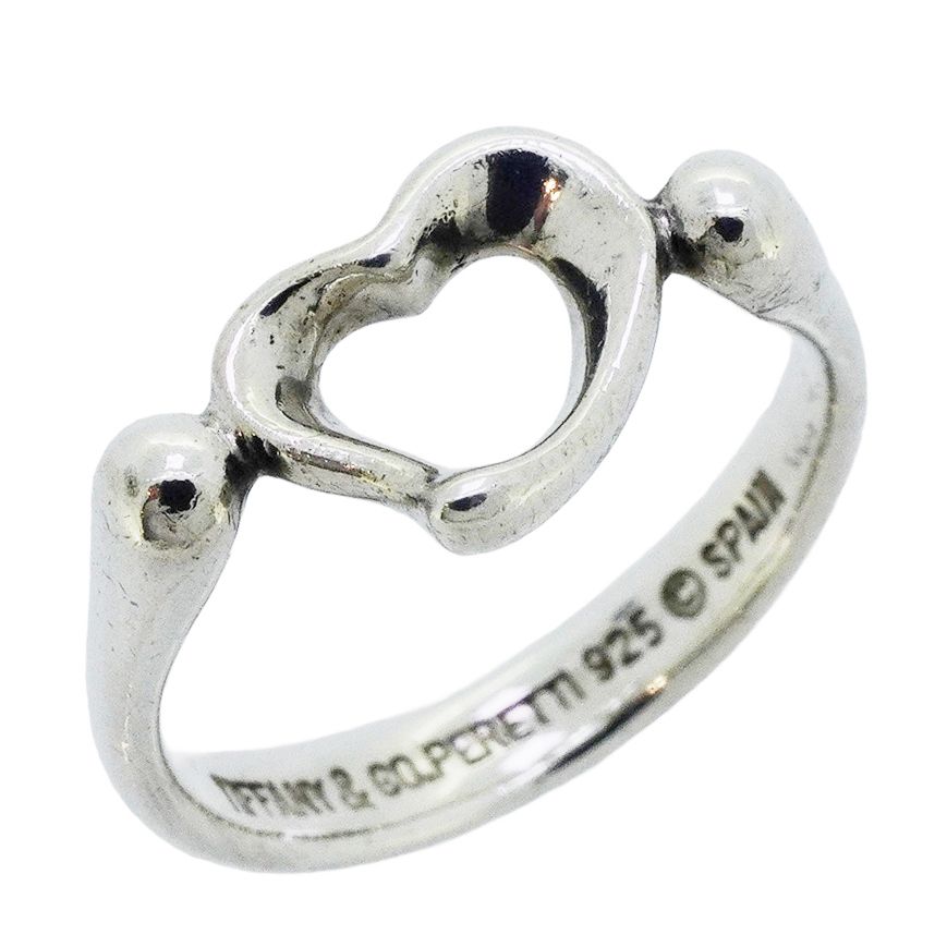 Tiffany & Co Ring Open Heart 925 Sterling Silver