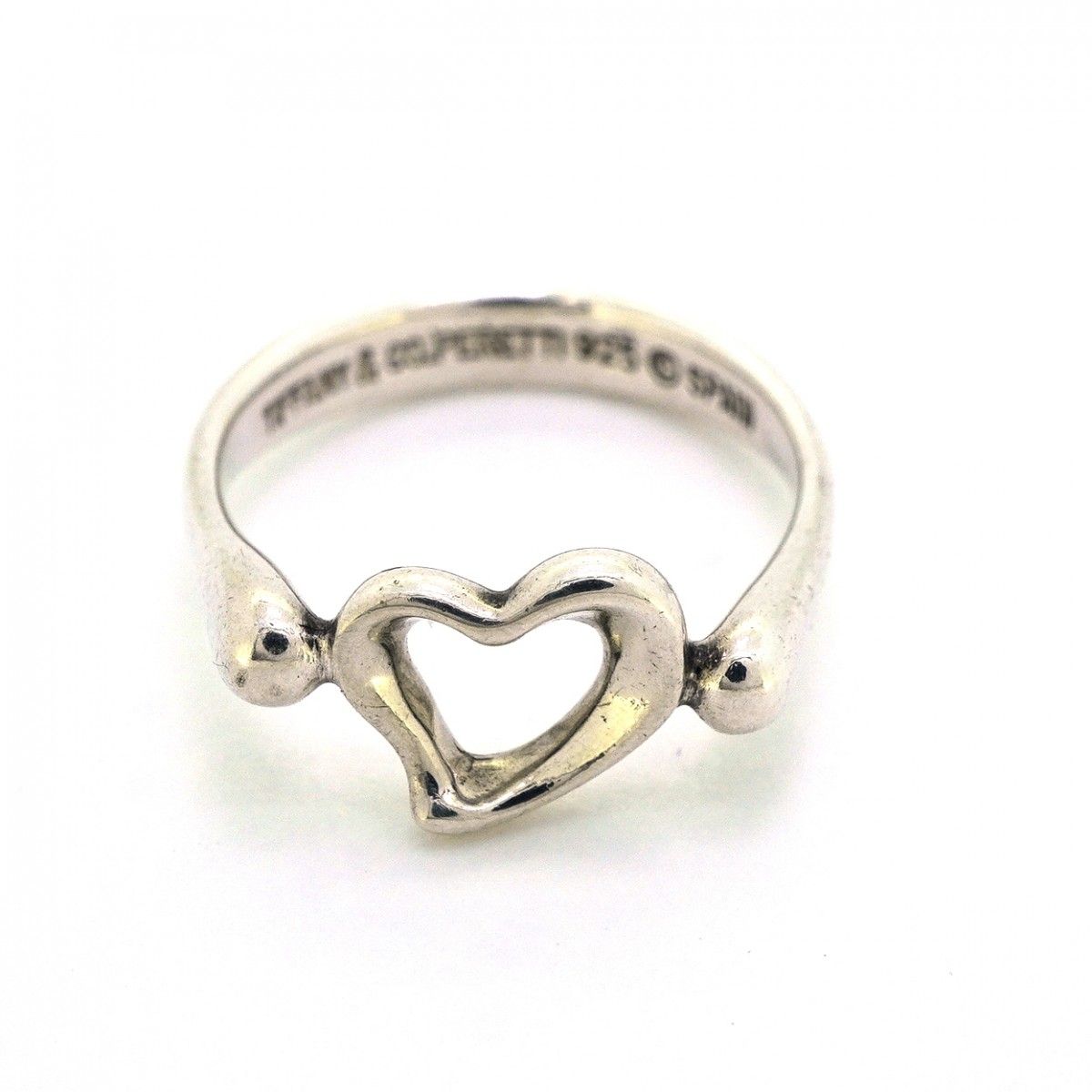 Tiffany & Co Ring Open Heart 925 Sterling Silver — view 3