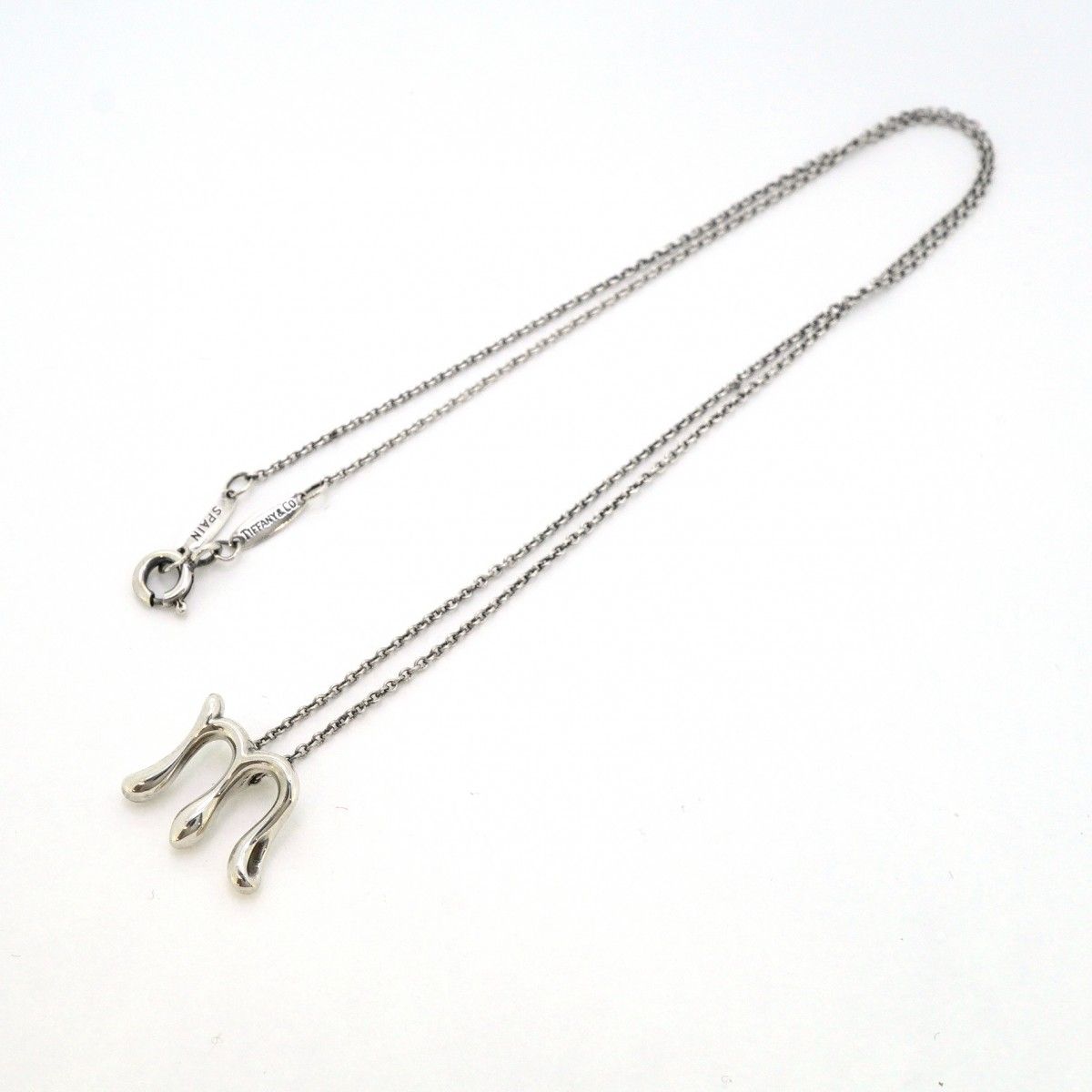 Tiffany & Co Necklace Initial M 925 Sterling Silver — view 3